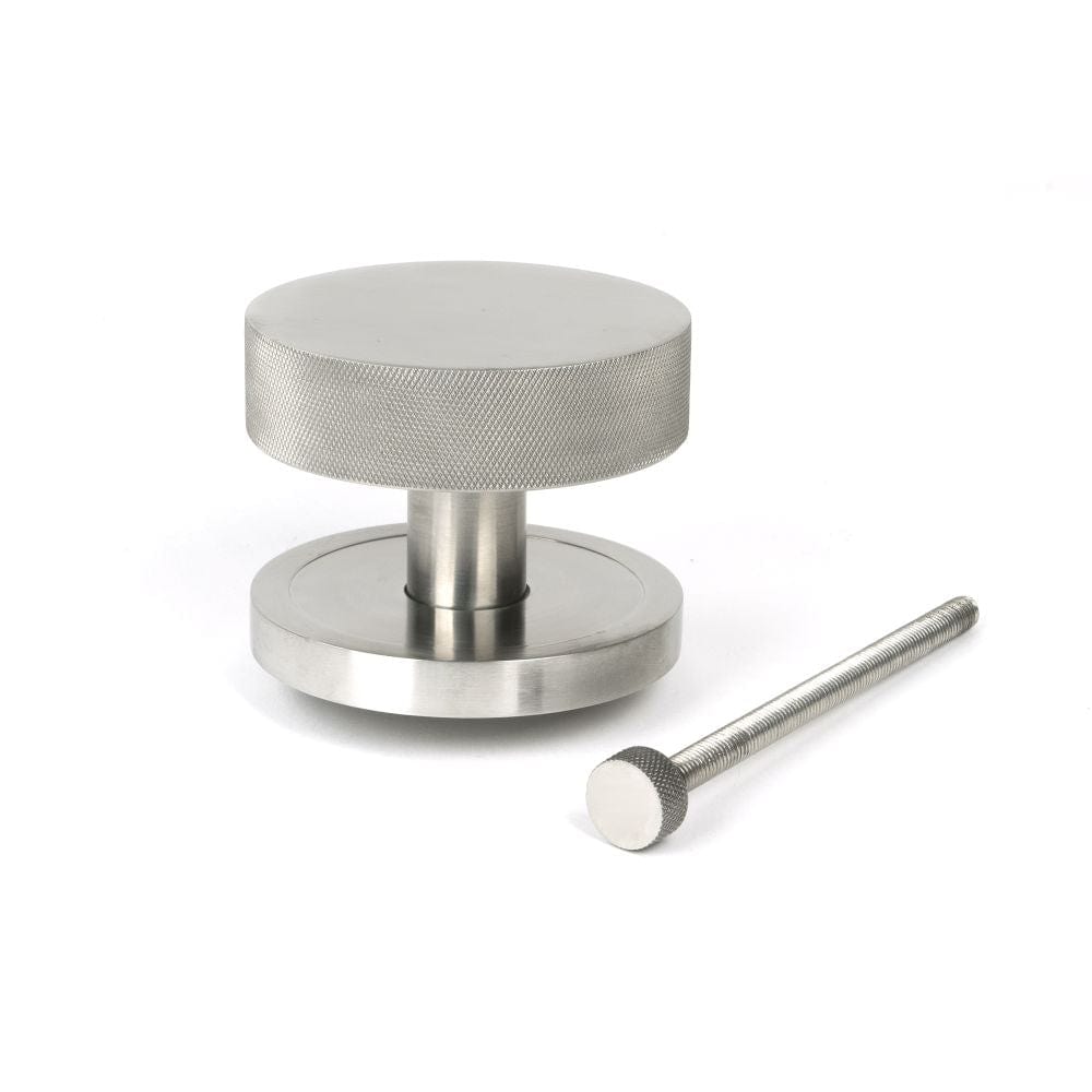 From The Anvil Door Furniture Satin Marine SS (316) From The Anvil - Satin Marine SS (316) Brompton Centre Door Knob (Plain)