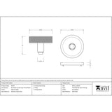 From The Anvil Door Furniture Satin Marine SS (316) From The Anvil - Satin Marine SS (316) Brompton Centre Door Knob (Plain)