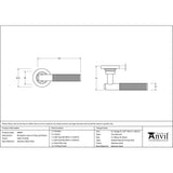 From The Anvil Door Furniture Satin Marine SS (316) / Round Rose From The Anvil - Satin Marine SS (316) Brompton Lever on Rose Set (Plain)