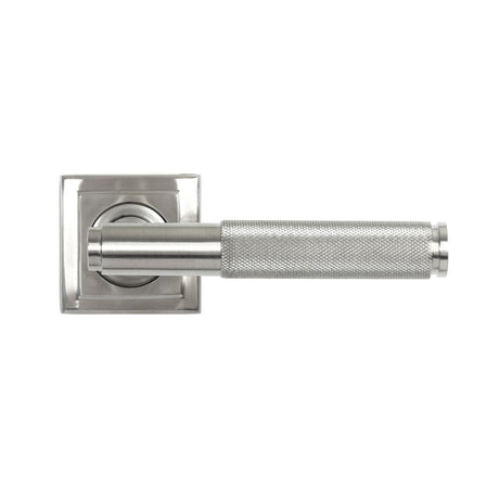 From The Anvil Door Furniture Satin Marine SS (316) / Square Rose From The Anvil - Satin Marine SS (316) Brompton Lever on Rose Set (Square) - Unsprung