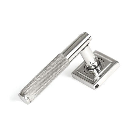 From The Anvil Door Furniture Satin Marine SS (316) / Square Rose From The Anvil - Satin Marine SS (316) Brompton Lever on Rose Set (Square) - Unsprung