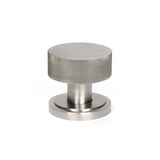 From The Anvil Door Furniture Satin Marine SS (316) / Mortice/Rim Knobs From The Anvil - Satin Marine SS (316) Brompton Mortice/Rim Knob Set (Art Deco)