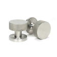 From The Anvil Door Furniture Satin Marine SS (316) / Mortice/Rim Knobs From The Anvil - Satin Marine SS (316) Brompton Mortice/Rim Knob Set (Beehive)