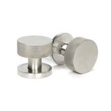 From The Anvil Door Furniture Satin Marine SS (316) / Mortice/Rim Knobs From The Anvil - Satin Marine SS (316) Brompton Mortice/Rim Knob Set (Plain)