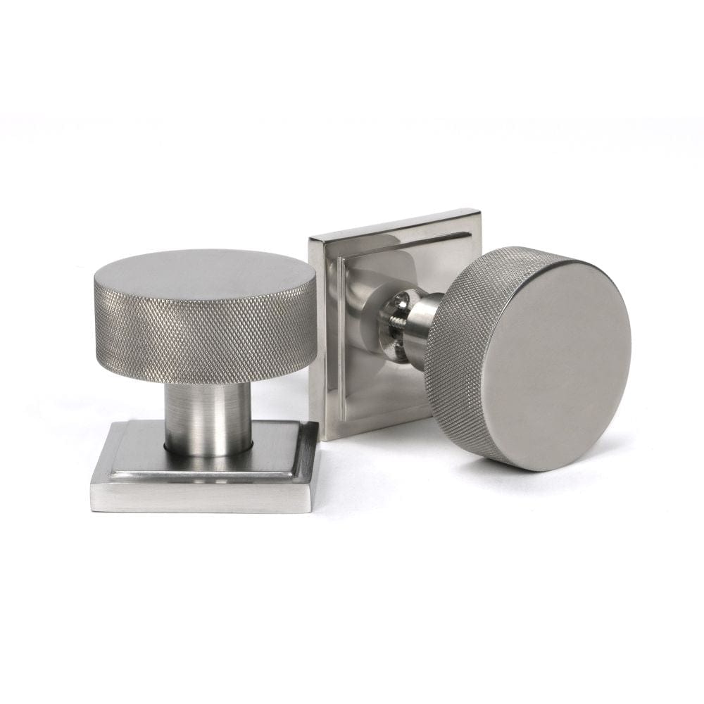 From The Anvil Door Furniture Satin Marine SS (316) / Mortice/Rim Knobs From The Anvil - Satin Marine SS (316) Brompton Mortice/Rim Knob Set (Square)