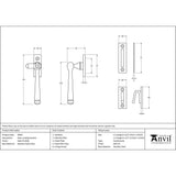From The Anvil Window Furniture Satin Marine SS (316) / Yes / Mortice & Hook Place From The Anvil - Satin Marine SS (316) Locking Avon Fastener