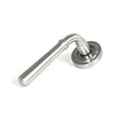 From The Anvil Door Furniture Satin Marine SS (316) / Round Rose From The Anvil - Satin Marine SS (316) Newbury Lever on Rose Set (Art Deco)