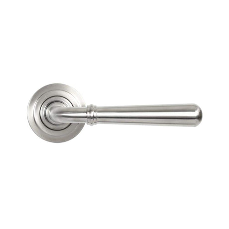 From The Anvil Door Furniture Satin Marine SS (316) / Round Rose From The Anvil - Satin Marine SS (316) Newbury Lever on Rose Set (Art Deco) - Unsprung