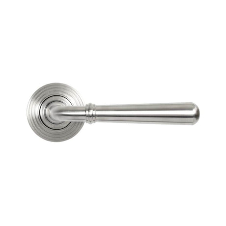 From The Anvil Door Furniture Satin Marine SS (316) / Round Rose From The Anvil - Satin Marine SS (316) Newbury Lever on Rose Set (Beehive) - Unsprung