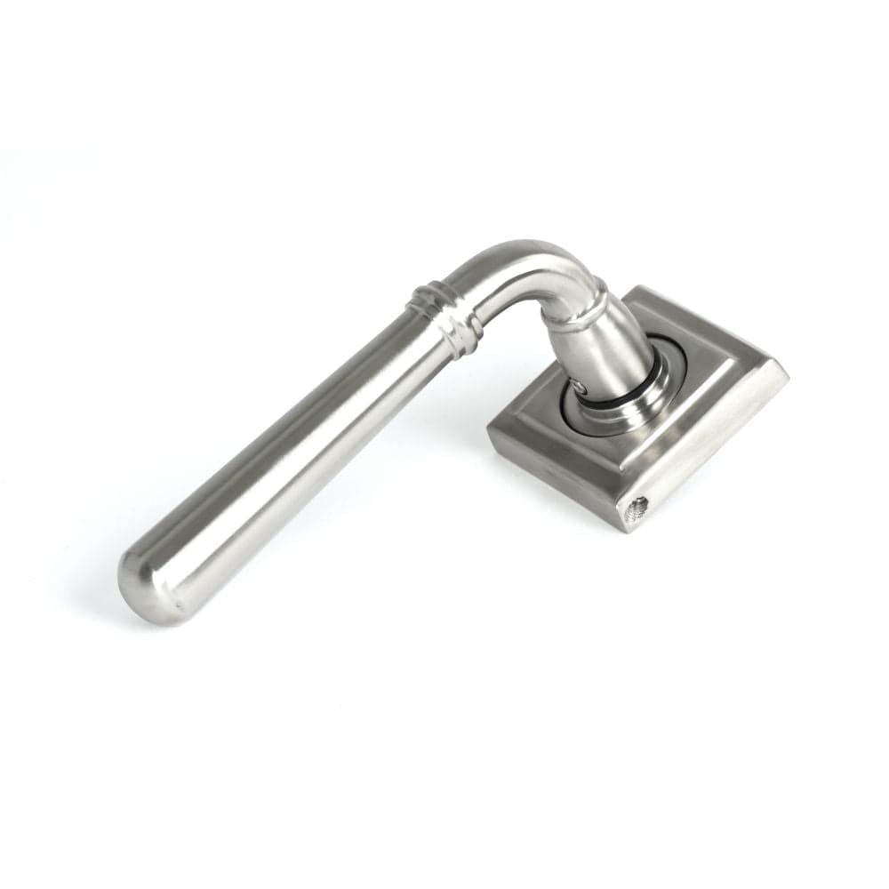 From The Anvil Door Furniture Satin Marine SS (316) / Square Rose From The Anvil - Satin Marine SS (316) Newbury Lever on Rose Set (Square)