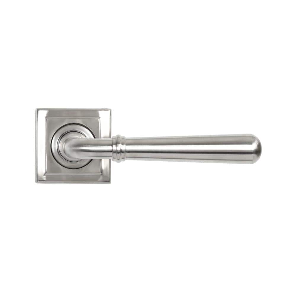 From The Anvil Door Furniture Satin Marine SS (316) / Square Rose From The Anvil - Satin Marine SS (316) Newbury Lever on Rose Set (Square) - Unsprung