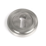 From The Anvil Door Furniture Satin Marine SS (316) / Mortice Key Profile Escutcheons From The Anvil - Satin Marine SS (316) Round Escutcheon (Art Deco)