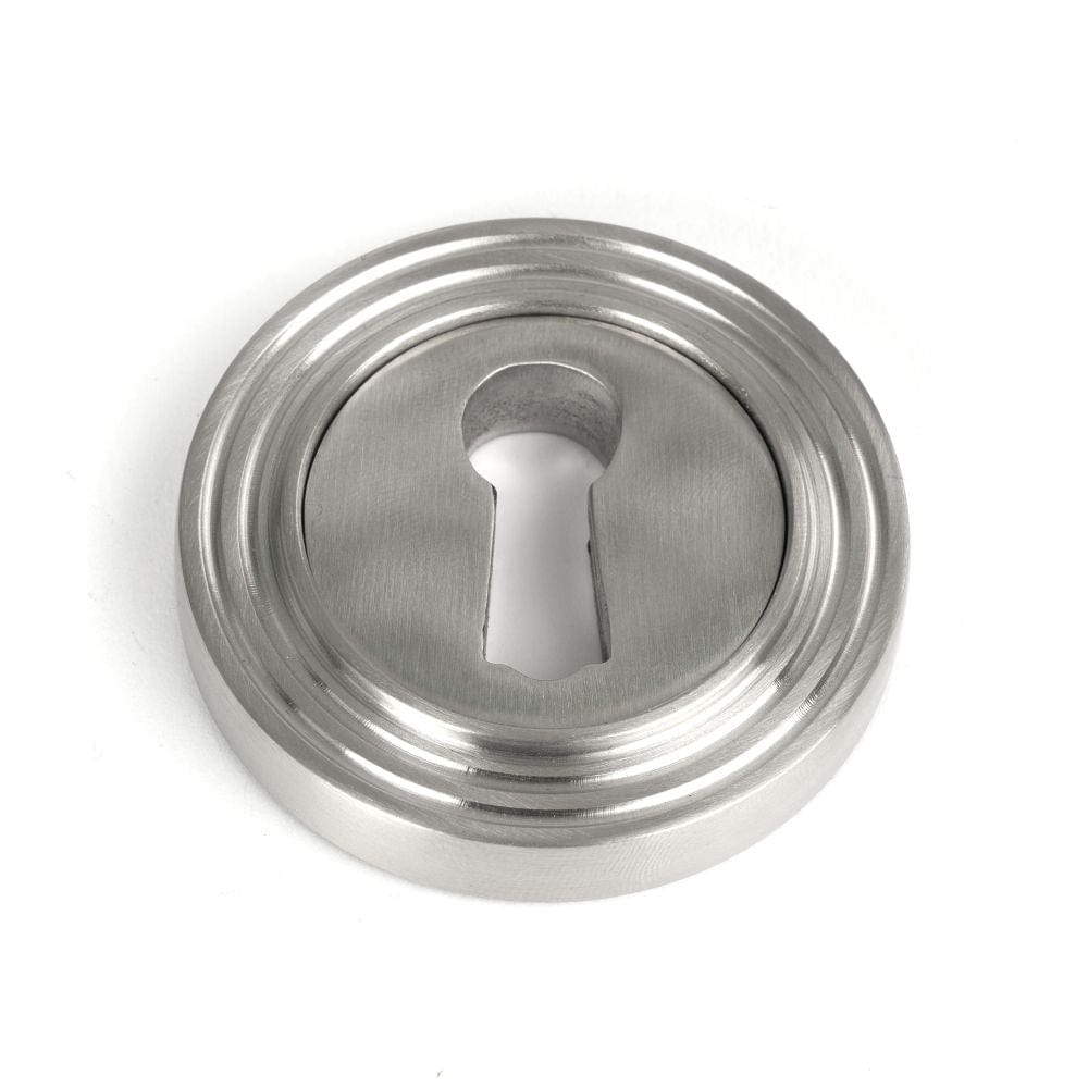 From The Anvil Door Furniture Satin Marine SS (316) / Mortice Key Profile Escutcheons From The Anvil - Satin Marine SS (316) Round Escutcheon (Beehive)