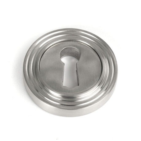 From The Anvil Door Furniture Satin Marine SS (316) / Mortice Key Profile Escutcheons From The Anvil - Satin Marine SS (316) Round Escutcheon (Beehive)