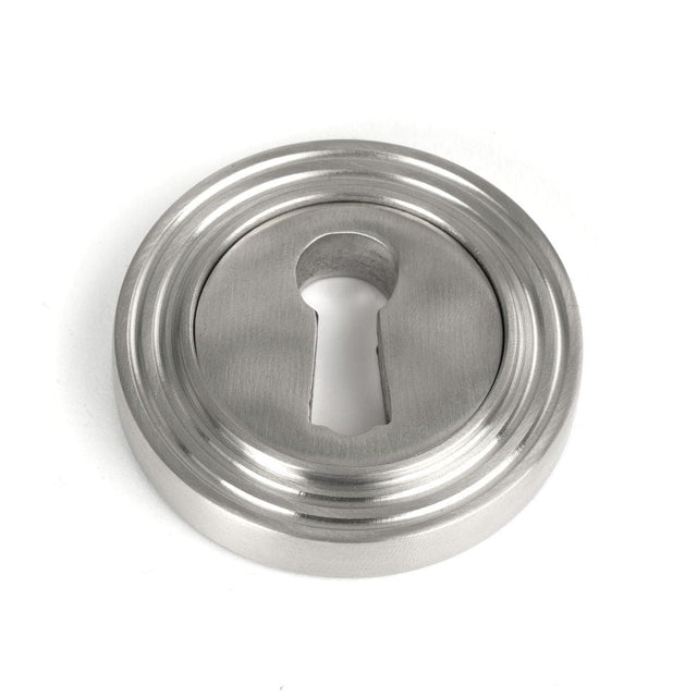 From The Anvil Door Furniture Satin Marine SS (316) / Mortice Key Profile Escutcheons From The Anvil - Satin Marine SS (316) Round Escutcheon (Beehive)