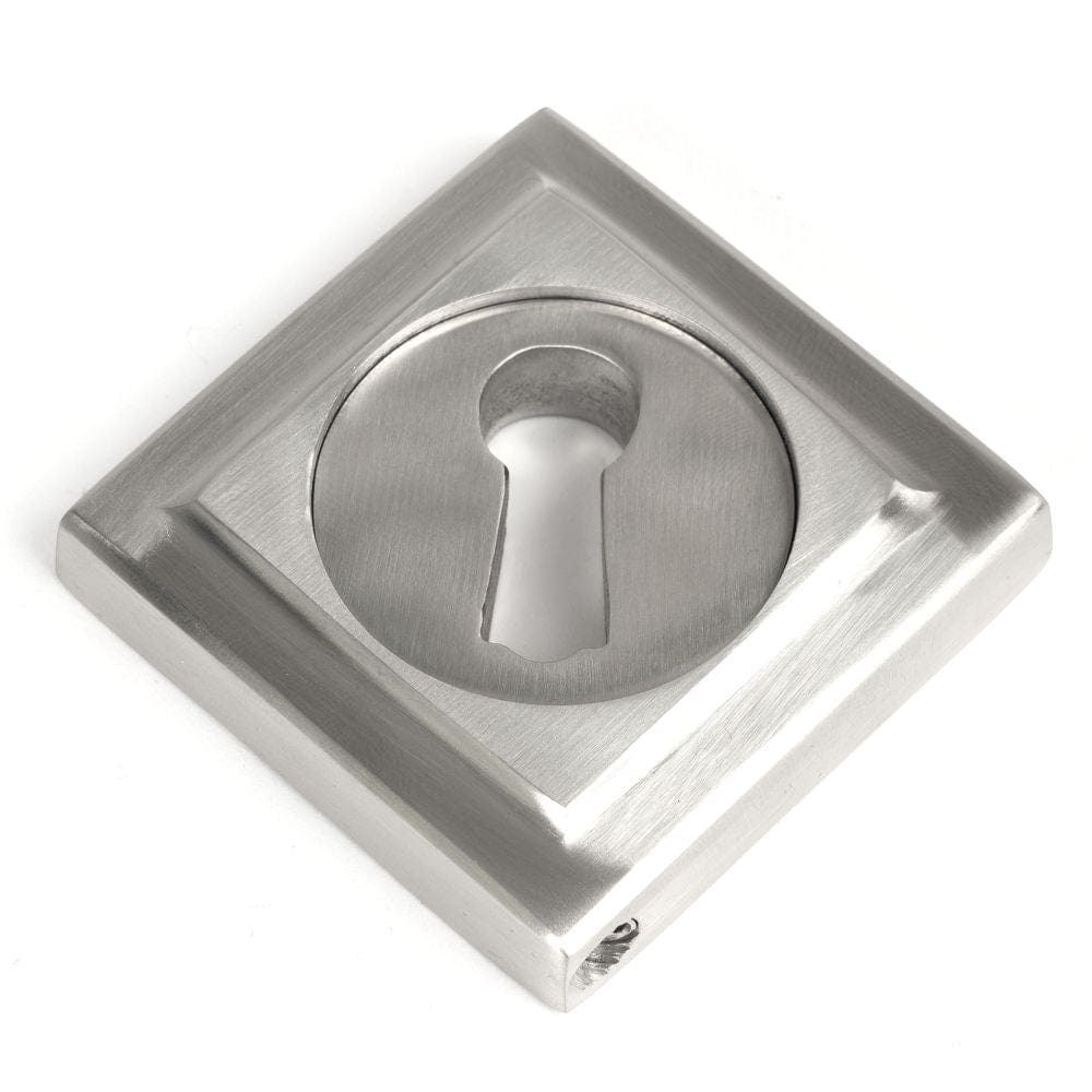 From The Anvil Door Furniture Satin Marine SS (316) / Mortice Key Profile Escutcheons From The Anvil - Satin Marine SS (316) Round Escutcheon (Square)