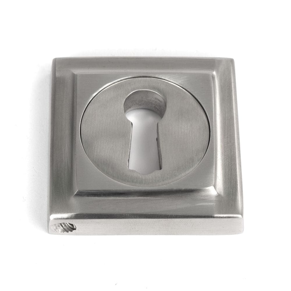 From The Anvil Door Furniture Satin Marine SS (316) / Mortice Key Profile Escutcheons From The Anvil - Satin Marine SS (316) Round Escutcheon (Square)