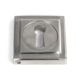 From The Anvil Door Furniture Satin Marine SS (316) / Mortice Key Profile Escutcheons From The Anvil - Satin Marine SS (316) Round Escutcheon (Square)