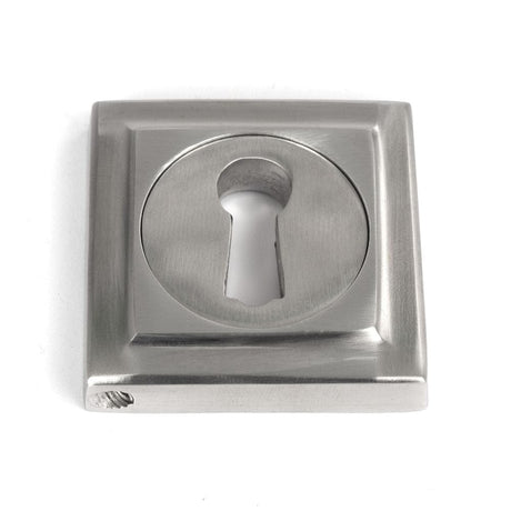 From The Anvil Door Furniture Satin Marine SS (316) / Mortice Key Profile Escutcheons From The Anvil - Satin Marine SS (316) Round Escutcheon (Square)