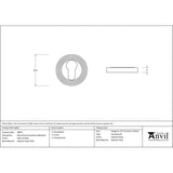 From The Anvil Door Furniture Satin Marine SS (316) / Euro Profile Escutcheons From The Anvil - Satin Marine SS (316) Round Euro Escutcheon (Beehive)