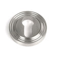 From The Anvil Door Furniture Satin Marine SS (316) / Euro Profile Escutcheons From The Anvil - Satin Marine SS (316) Round Euro Escutcheon (Beehive)