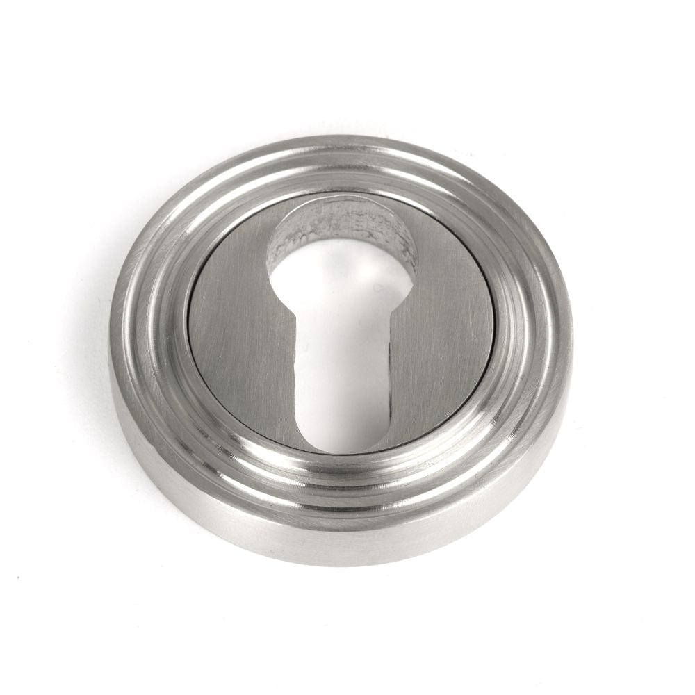 From The Anvil Door Furniture Satin Marine SS (316) / Euro Profile Escutcheons From The Anvil - Satin Marine SS (316) Round Euro Escutcheon (Beehive)