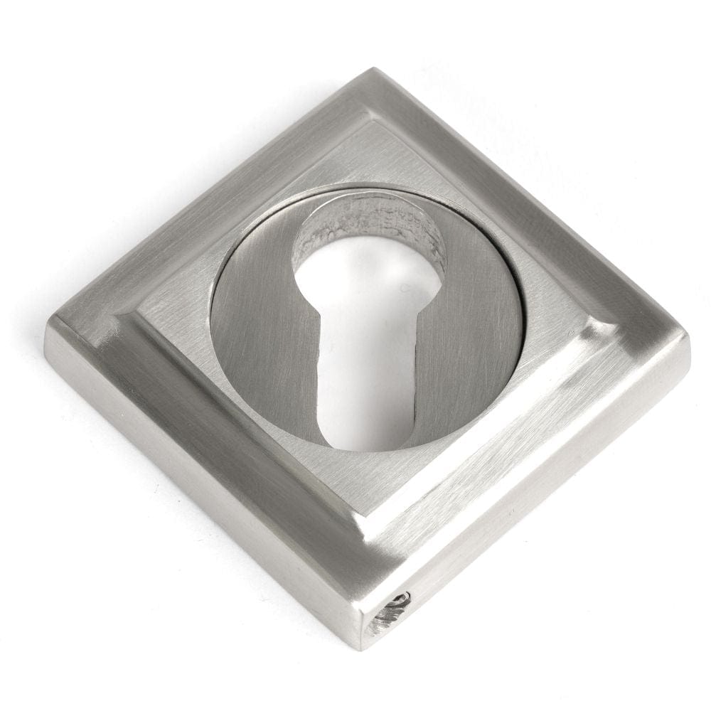 From The Anvil Door Furniture Satin Marine SS (316) / Euro Profile Escutcheons From The Anvil - Satin Marine SS (316) Round Euro Escutcheon (Square)
