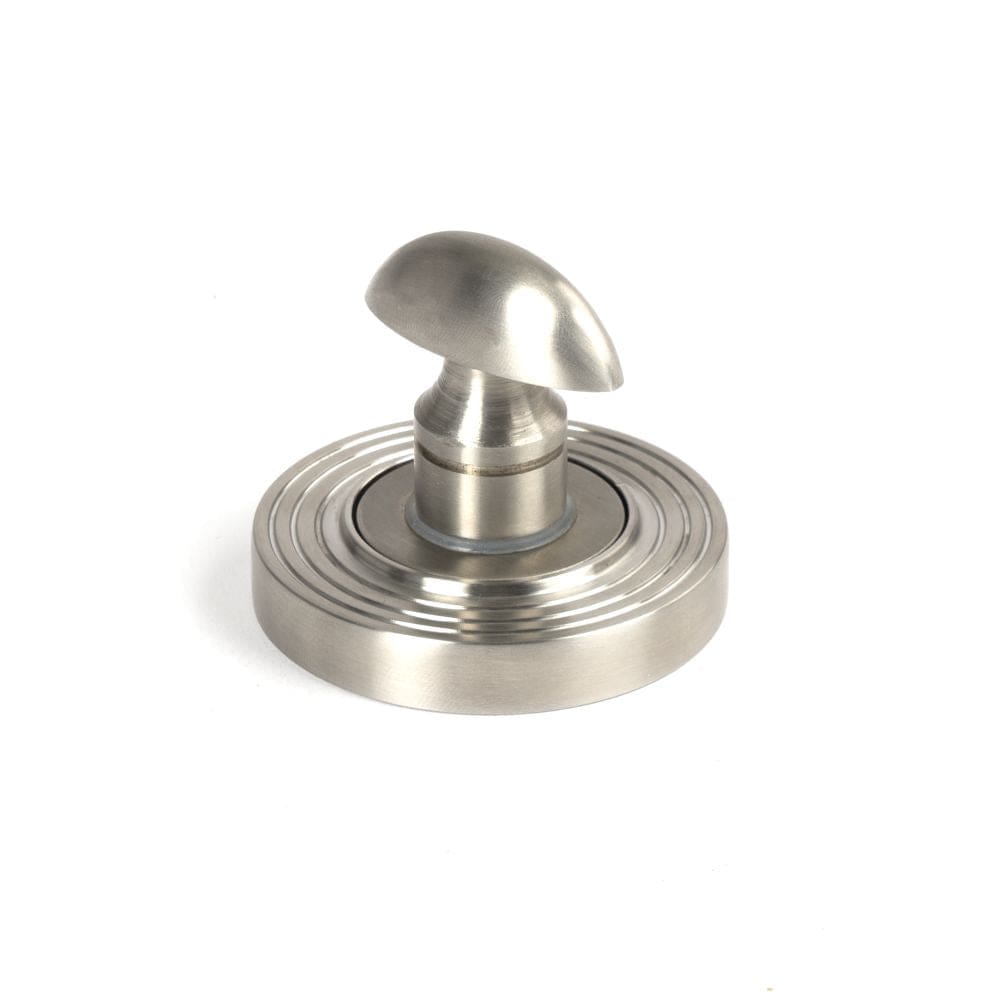 From The Anvil Door Furniture Satin Marine SS (316) / No From The Anvil - Satin Marine SS (316) Round Thumbturn Set (Beehive)