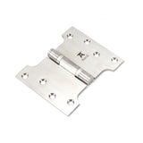 From The Anvil Hinges Satin Stainless Steel / Parliament Hinges / 4" x (102mm) From The Anvil - Satin SS 4" x 3" x 5" Parliament Hinge (pair)