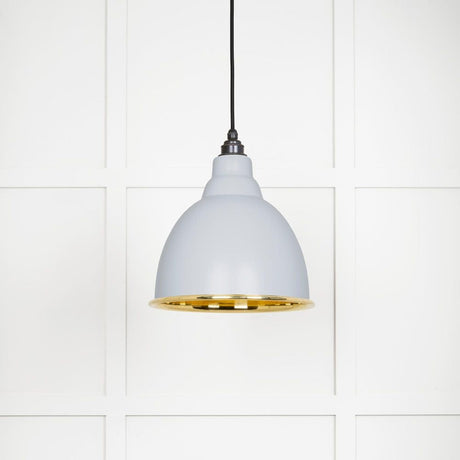 From The Anvil Electrical Smooth Brass / Ceiling Pendants From The Anvil - Smooth Brass Brindley Pendant in Birch