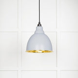 From The Anvil Electrical Smooth Brass / Ceiling Pendants From The Anvil - Smooth Brass Brindley Pendant in Birch