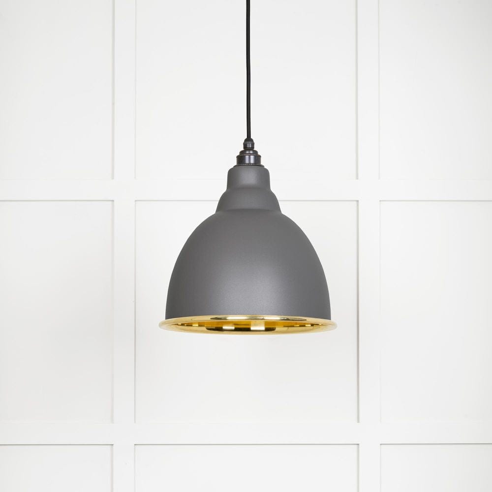 From The Anvil Electrical Smooth Brass / Ceiling Pendants From The Anvil - Smooth Brass Brindley Pendant in Bluff