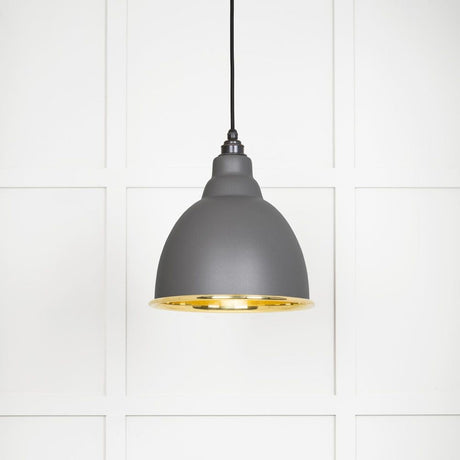 From The Anvil Electrical Smooth Brass / Ceiling Pendants From The Anvil - Smooth Brass Brindley Pendant in Bluff