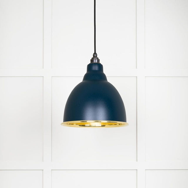 From The Anvil Electrical Smooth Brass / Ceiling Pendants From The Anvil - Smooth Brass Brindley Pendant in Dusk