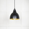 From The Anvil Electrical Smooth Brass / Ceiling Pendants From The Anvil - Smooth Brass Brindley Pendant in Elan Black