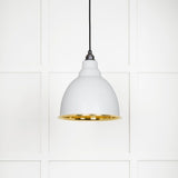 From The Anvil Electrical Smooth Brass / Ceiling Pendants From The Anvil - Smooth Brass Brindley Pendant in Flock