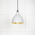 From The Anvil Electrical Smooth Brass / Ceiling Pendants From The Anvil - Smooth Brass Brindley Pendant in Flock