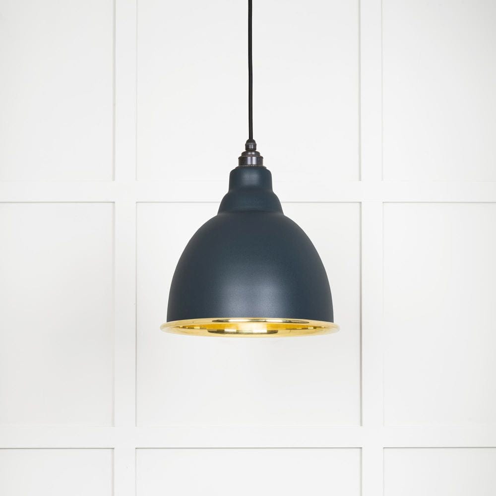 From The Anvil Electrical Smooth Brass / Ceiling Pendants From The Anvil - Smooth Brass Brindley Pendant in Soot
