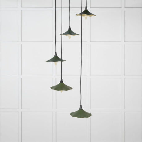 From The Anvil Electrical Smooth Brass / Cluster Pendants From The Anvil - Smooth Brass Flora Cluster Pendant in Heath
