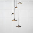 From The Anvil Electrical Smooth Brass / Cluster Pendants From The Anvil - Smooth Brass Flora Cluster Pendant in Soot