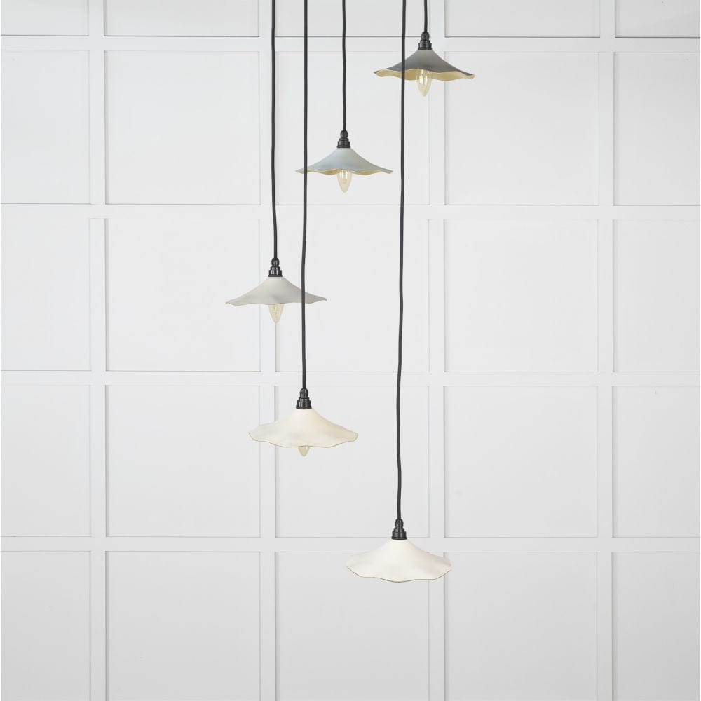 From The Anvil Electrical Smooth Brass / Cluster Pendants From The Anvil - Smooth Brass Flora Cluster Pendant in Teasel