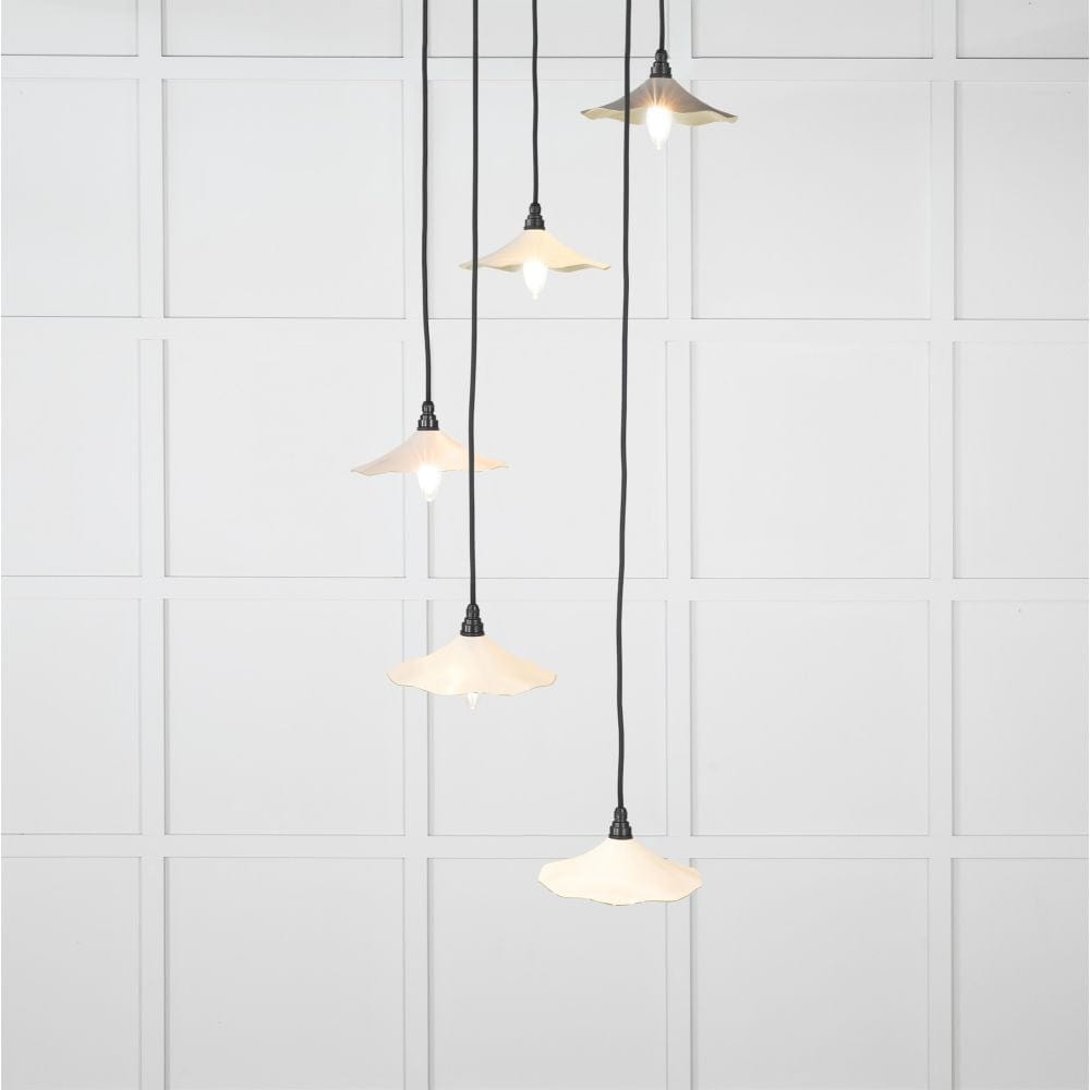 From The Anvil Electrical Smooth Brass / Cluster Pendants From The Anvil - Smooth Brass Flora Cluster Pendant in Teasel