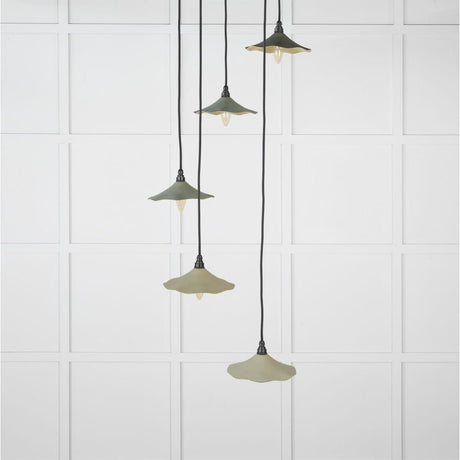 From The Anvil Electrical Smooth Brass / Cluster Pendants From The Anvil - Smooth Brass Flora Cluster Pendant in Tump