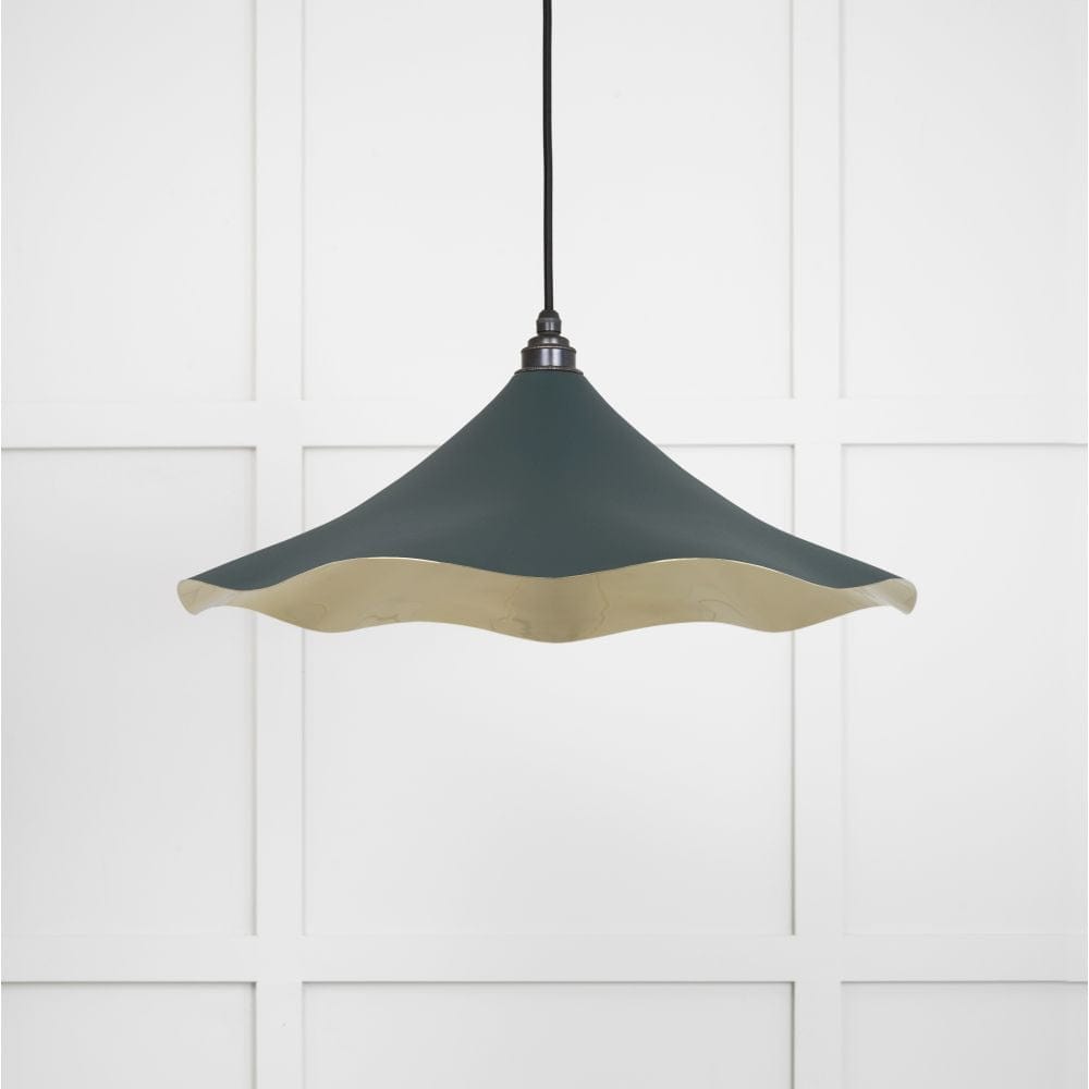 From The Anvil Electrical Smooth Brass / Ceiling Pendants From The Anvil - Smooth Brass Flora Pendant in Dingle
