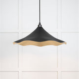 From The Anvil Electrical Smooth Brass / Ceiling Pendants From The Anvil - Smooth Brass Flora Pendant in Elan Black
