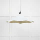 From The Anvil Electrical Smooth Brass / Ceiling Pendants From The Anvil - Smooth Brass Flora Pendant in Flock