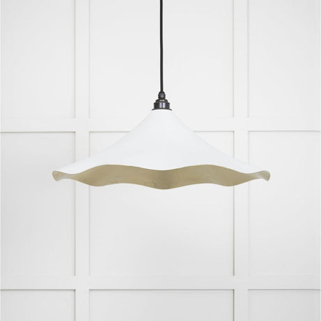 From The Anvil Electrical Smooth Brass / Ceiling Pendants From The Anvil - Smooth Brass Flora Pendant in Flock