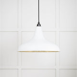 From The Anvil Electrical Smooth Brass / Ceiling Pendants From The Anvil - Smooth Brass Frankley Pendant in Flock