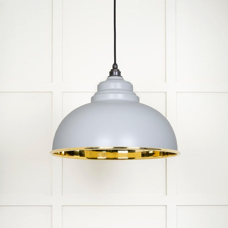 From The Anvil Electrical Smooth Brass / Ceiling Pendants From The Anvil - Smooth Brass Harborne Pendant in Birch