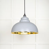 From The Anvil Electrical Smooth Brass / Ceiling Pendants From The Anvil - Smooth Brass Harborne Pendant in Birch